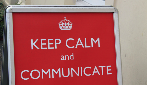 Keep calm and communicate - start an online business image