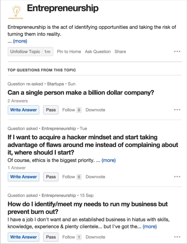 Quora image for how to improve your content marketing