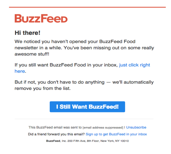BuzzFeed Reengagement campaign