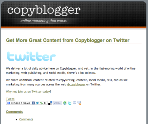 copyblogger-email-campaign-increase-social-followers