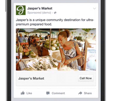 Facebook ad tips call now button