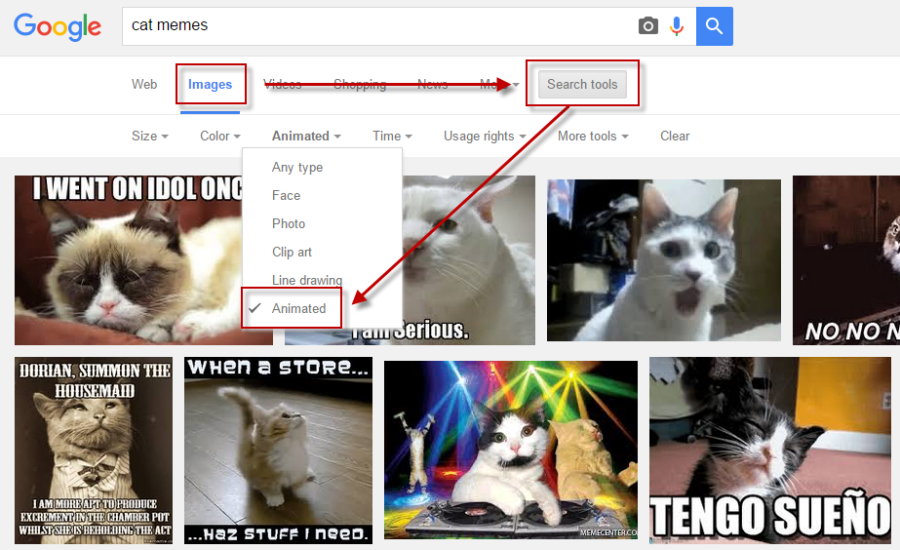 Facebook ad tips gif image search