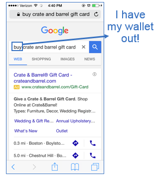 im ready to buy mobile converting keyword
