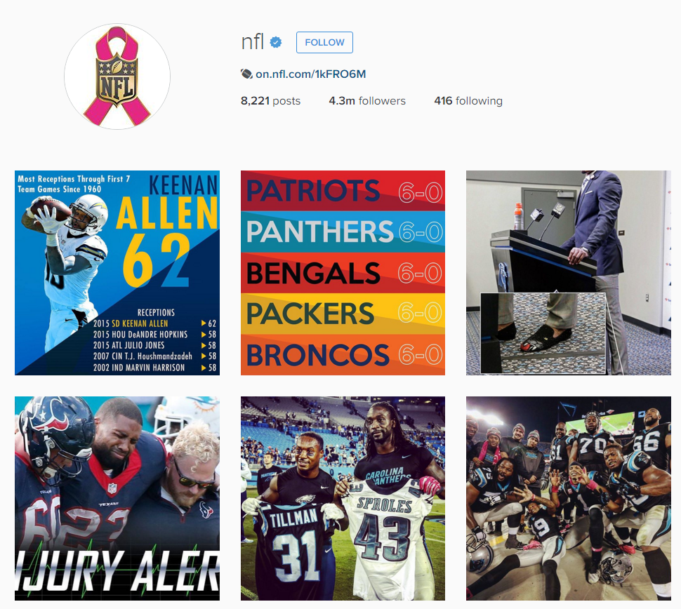 NFL Instagram