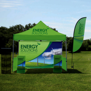 outdoor banner stands and flags