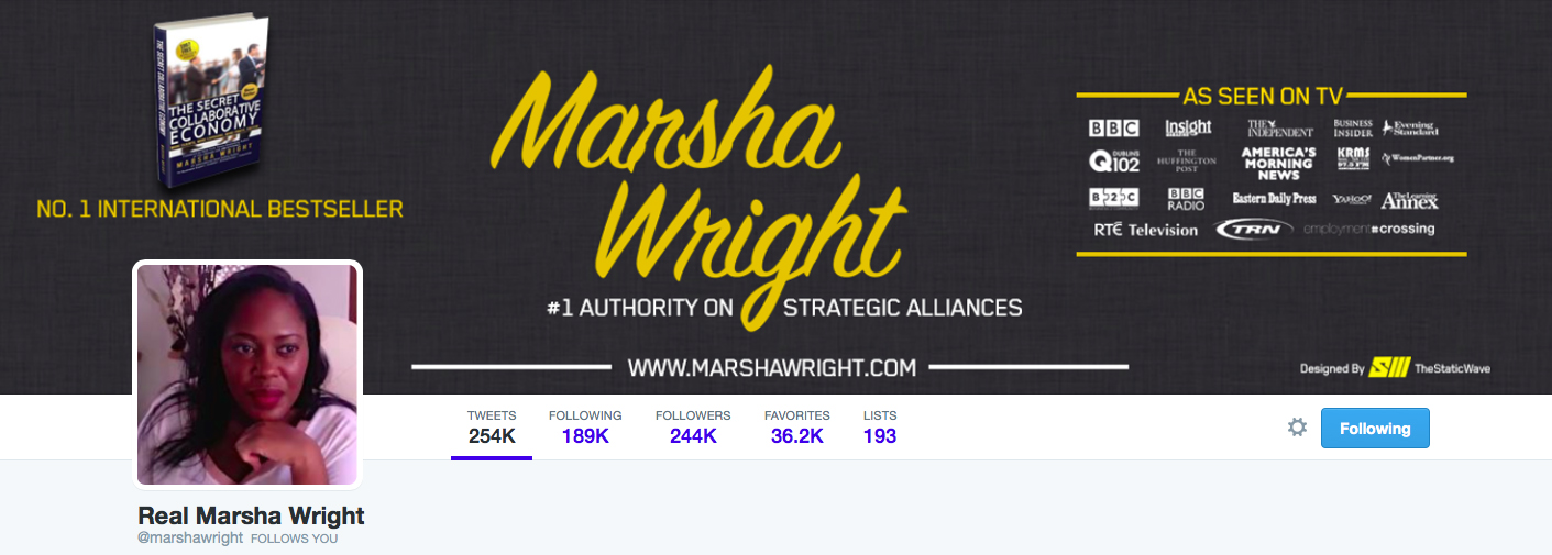 twitter header personal branding