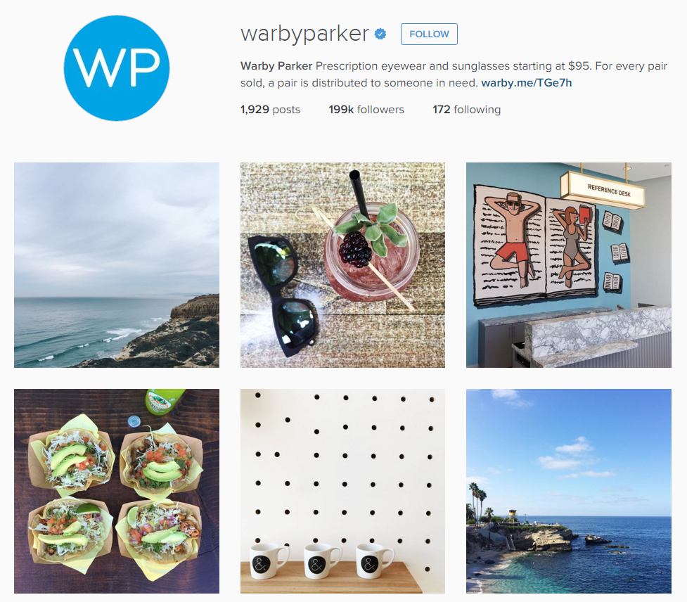 Warby Parker Instagram
