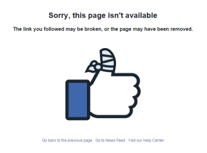 Broken links to Facebook