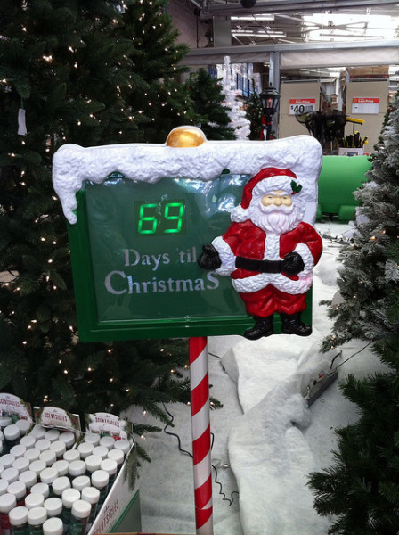 69 days 'til Christmas sign