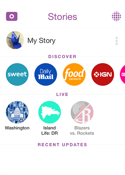 Stories Tab