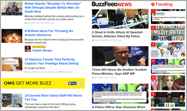 Buzzfeed example of content that converts
