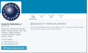 Protected Twitter account