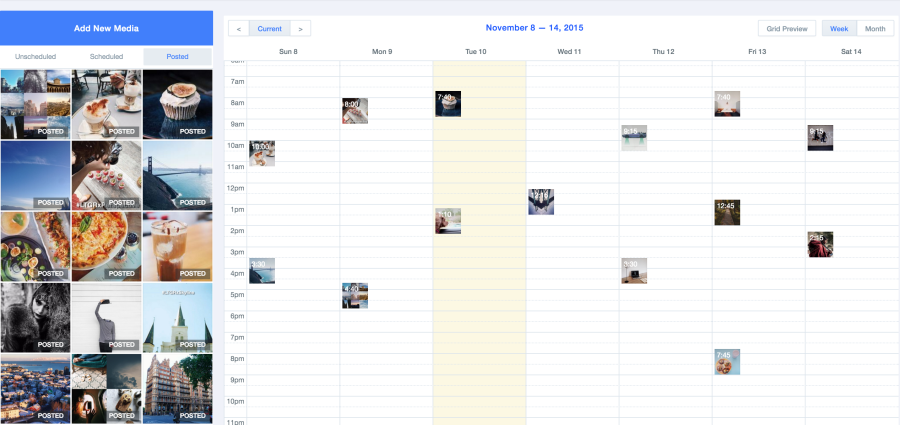 Visual Content Calendar