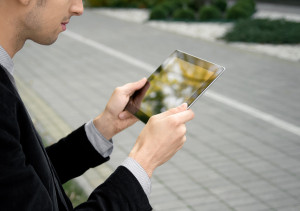 Businessman Working With Tablet Pc