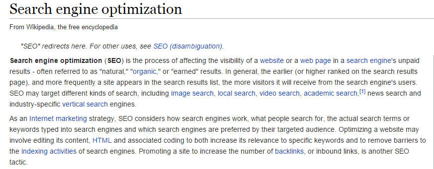 internal link