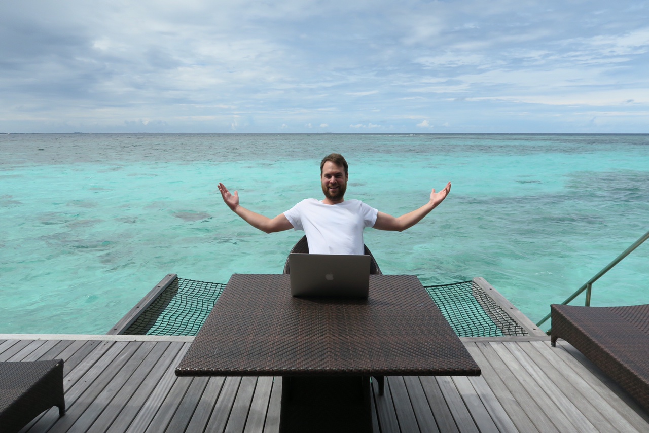 My Maldivian Office from a couple weeks ago.