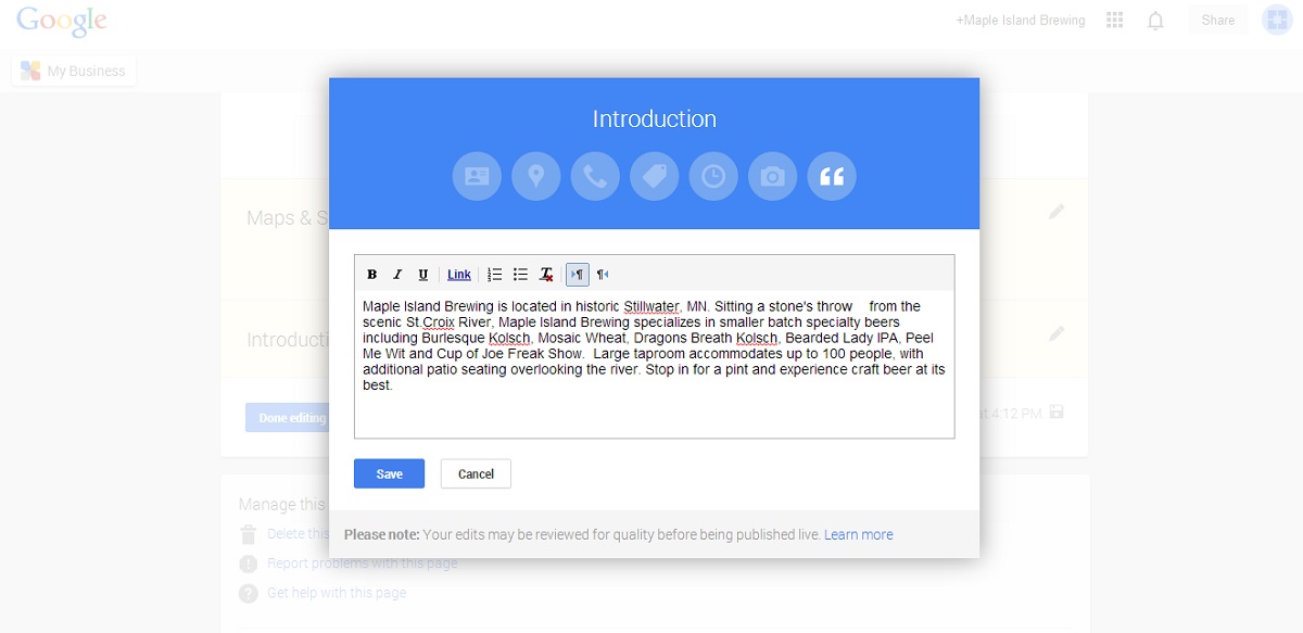 Google Maps marketing Google My Business Introduction copy