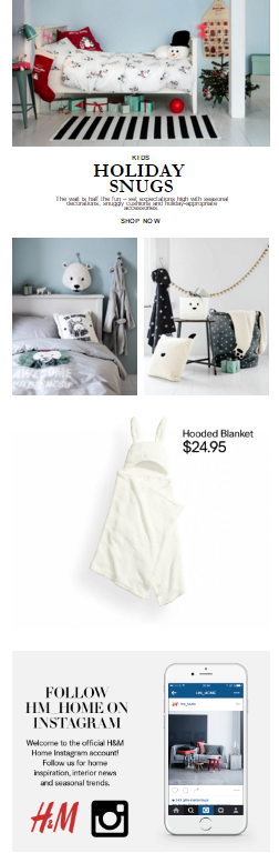 h&m emails for the holidays