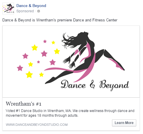 How to create Facebook ads negative space example