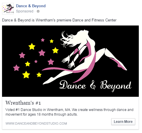 How to create Facebook ads negative space example