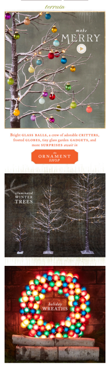 terrain emails for the holidays