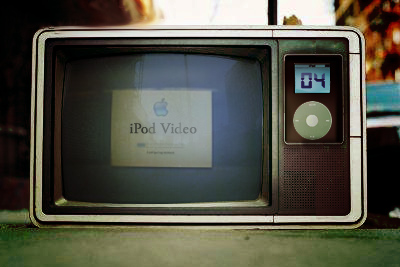 Putting a first generation iPod on a really old television is not a recommended video hosting platform. Image via Alexandre van de sande on Flickr; used with Creative Commons license. 