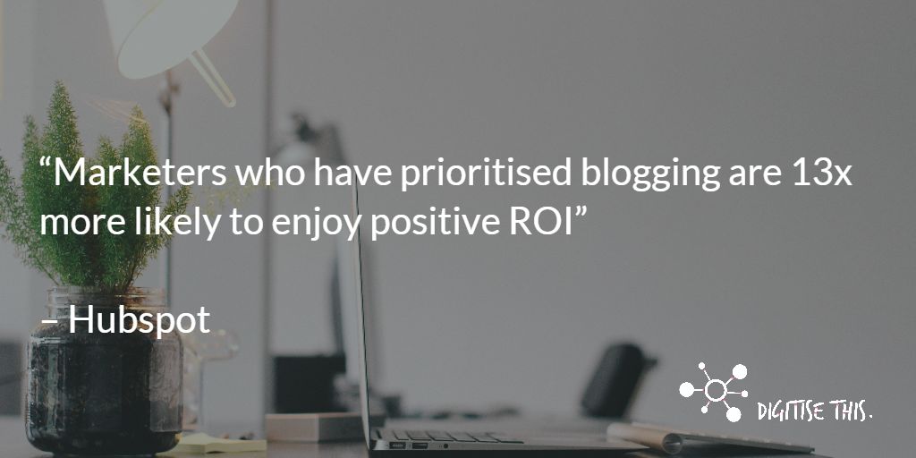 Blogging is linked to higher ROI