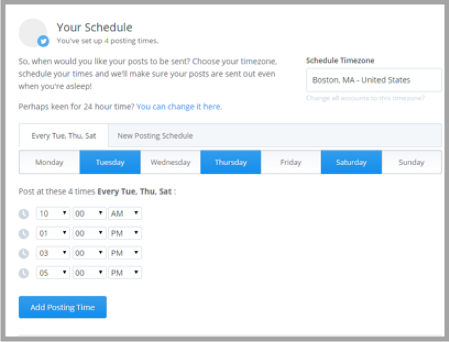 Schedule - example of world class content marketers