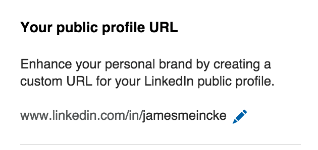 custom linkedin profile url