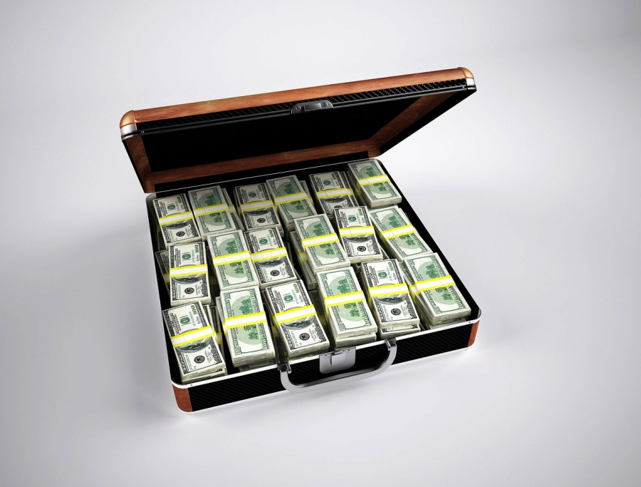 Briefcase with cash inside