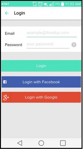 Social Media Login Option