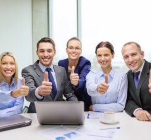 Stock Photo Business People Thumbs Up