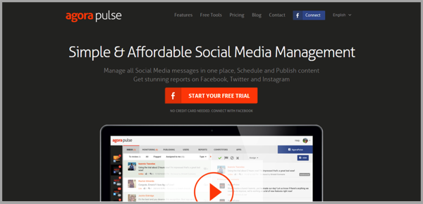 Agora Pulse - example of social media management tools