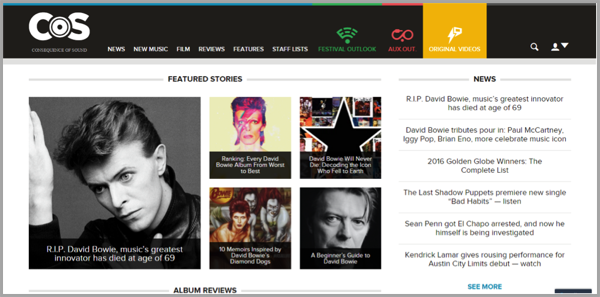 COS example of how to make your website awesome