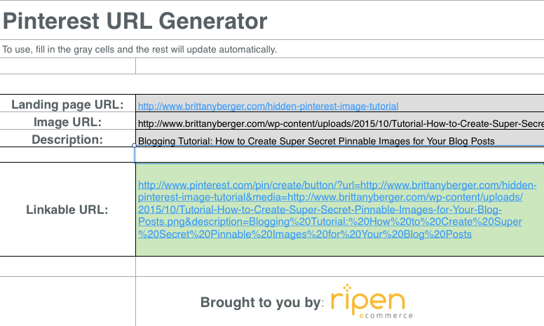 Pinterest-URL-generator