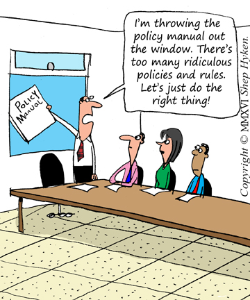 Policy Manual Out the WIndow