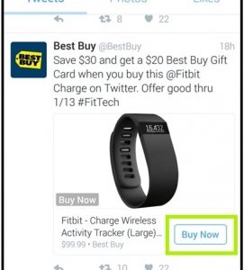 Best Buy Twitter Ad Buy Now Button