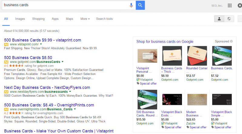 Side ads will no longer show text paid ads, instead showing Product Listing Ads and knowledge graph.