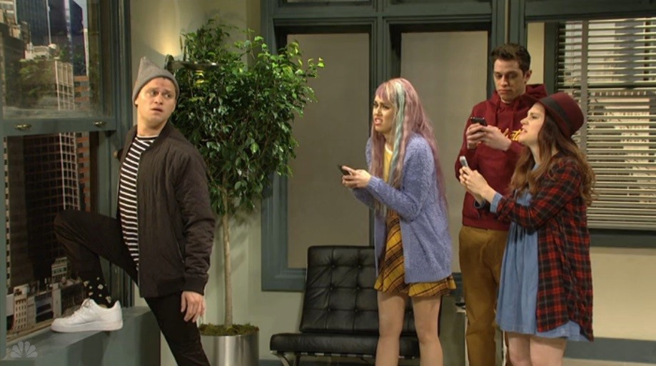 snl millennials with smartphones skit