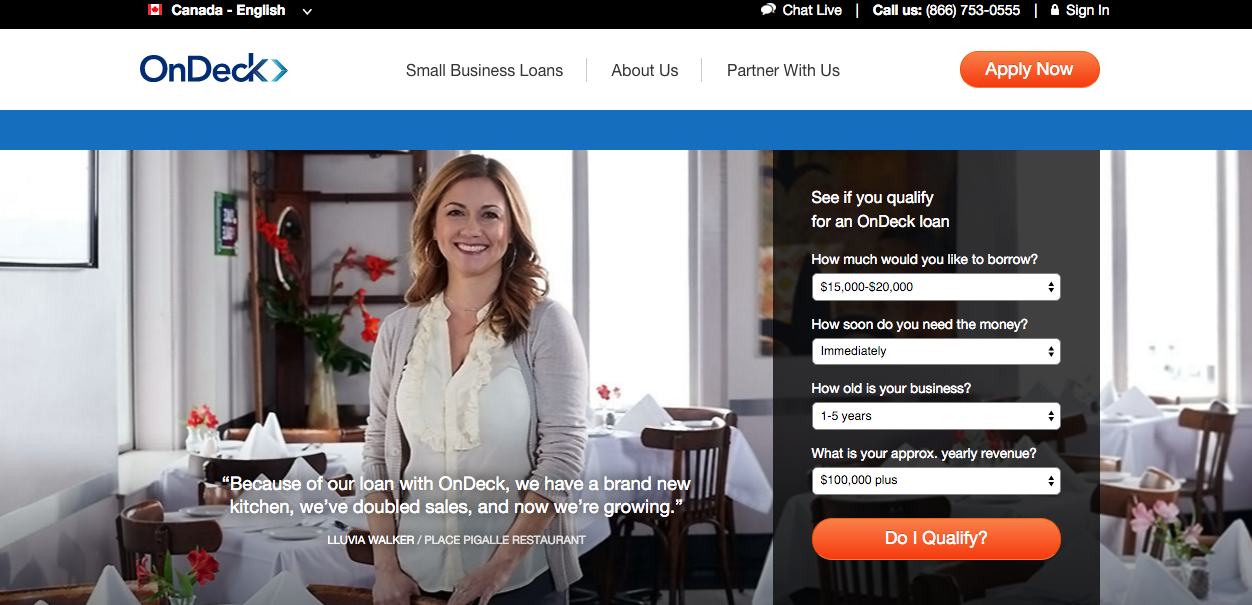OnDeck, one of the leading alternative lenders in Canada and the USA