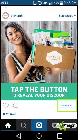 Instagram Ad Shop Now Button