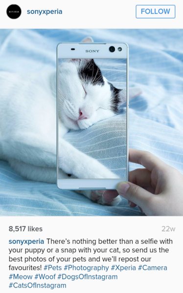 Example of solid Instagram advertising campaign