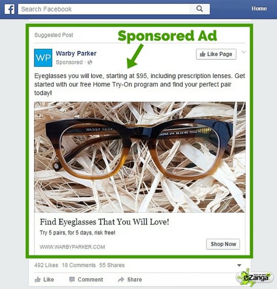 Facebook Sponsored Ad