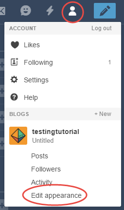 Edit your Tumblr Profile