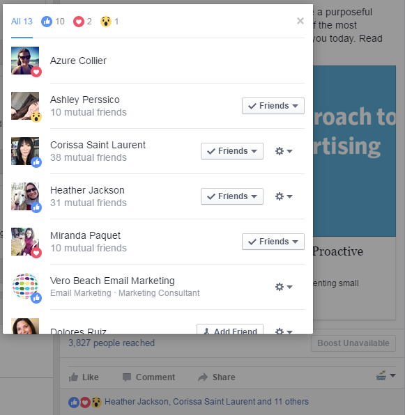 Facebook Reactions Click for Number of Reactions