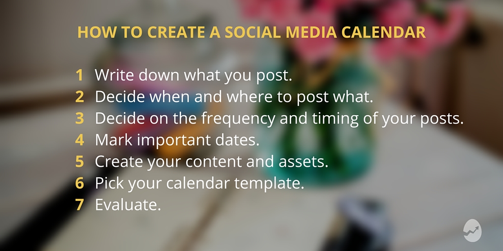 How to create a social media calendar