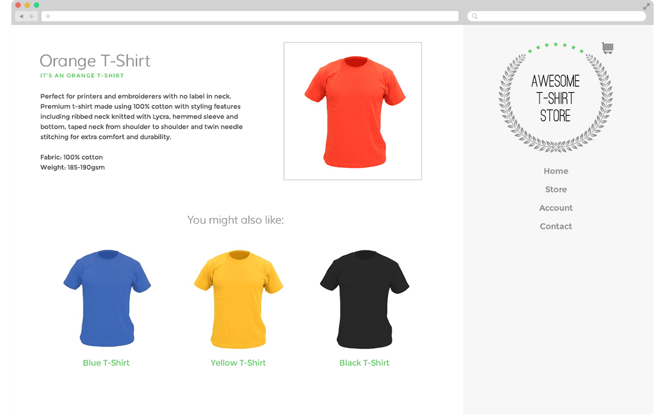 Receiptful product recommendations
