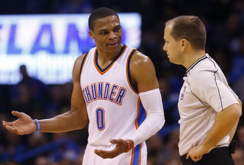 Russell Westbrook Referee Technical Foul