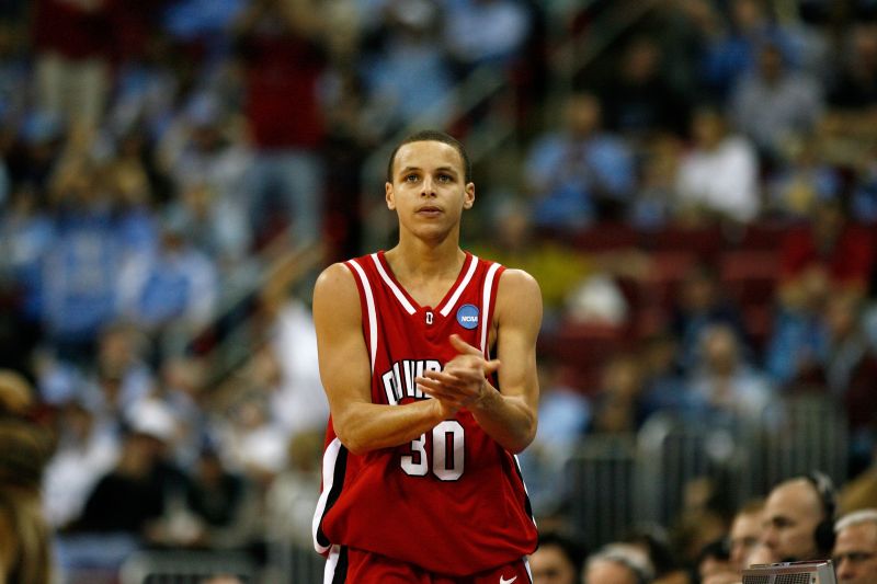 Stephen Curry while playing at Davidson College.