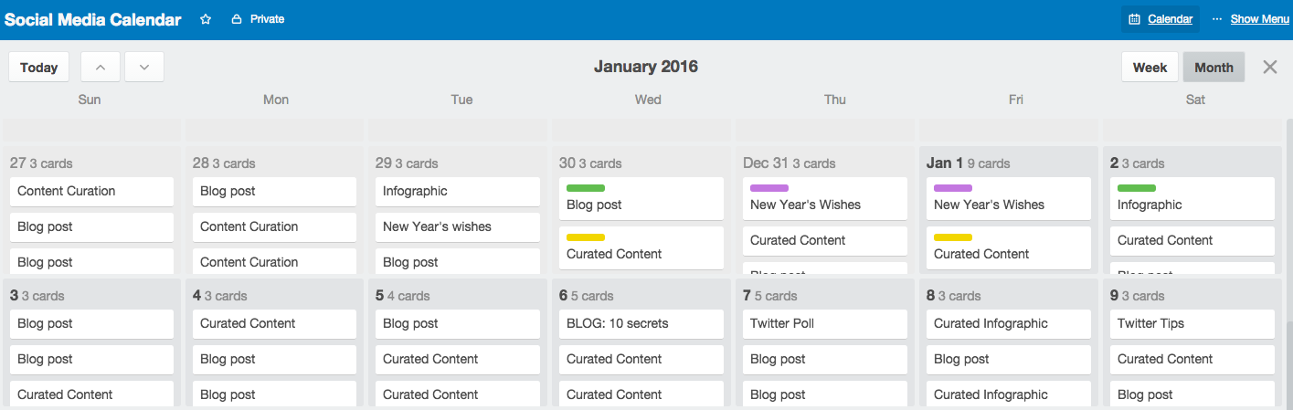 Trello example